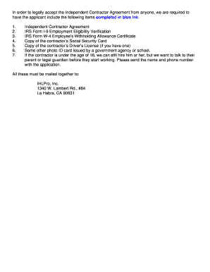 Independent Contractor Agreement