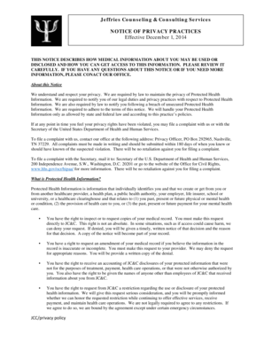Jeffries Counseling Privacy Notice
