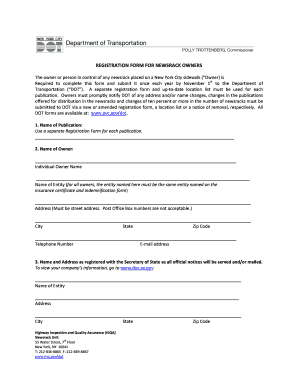 Newsrack Registration Form
