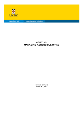 Outline format template - MANAGING ACROSS CULTURES