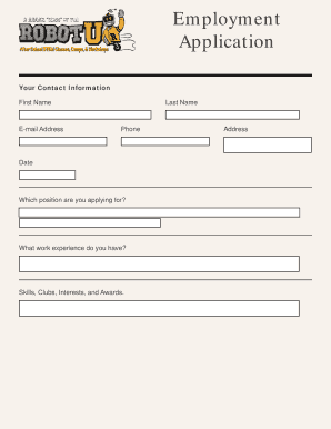Employment Application Form