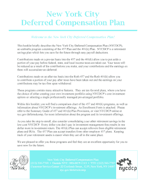 New York City Deferred Compensation Plan Enrollment Form
