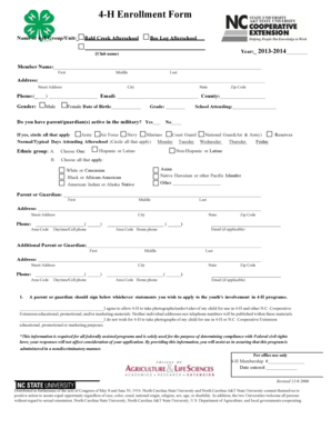 4-H Enrollment Form