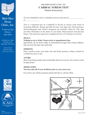 Cardiac stress test - Mid-Ohio Heart Clinic, Inc.