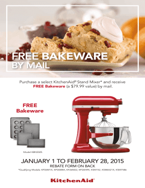 KitchenAid Stand Mixer Rebate Form