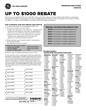 GE Appliances Rebate Form