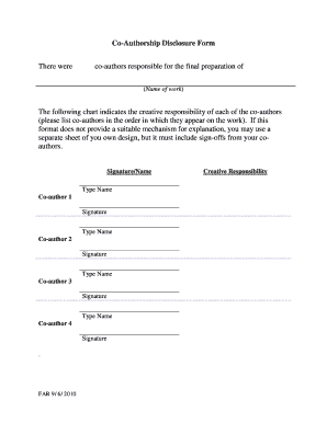 Co-Authorship Disclosure Form