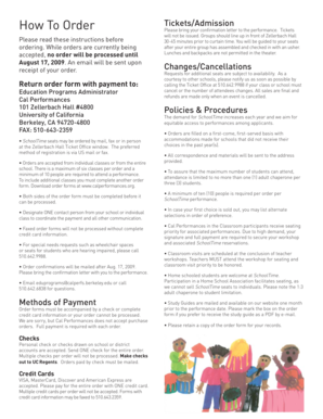 SchoolTime Performance Order Form