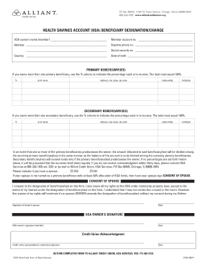 Health Savings Account Beneficiary Designation Form