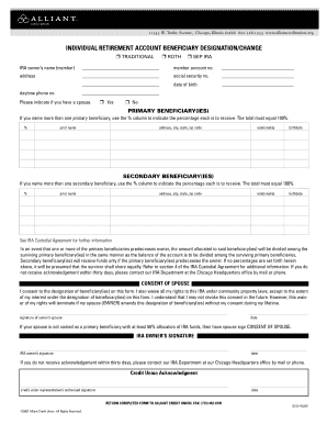 IRA Beneficiary Designation Form