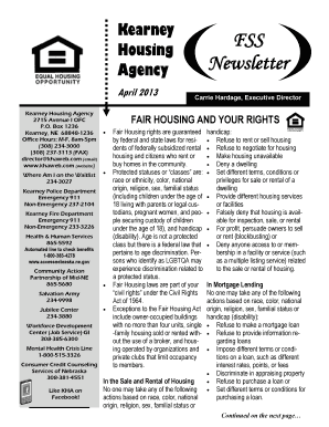 FSS Newsletter - Kearney Housing Agency - khaweb-com web23 winsvr