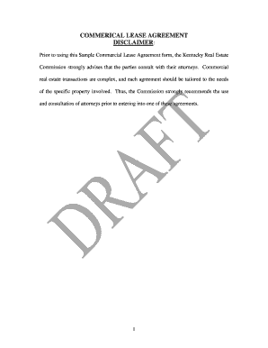 Kentucky Commercial Lease Agreement
