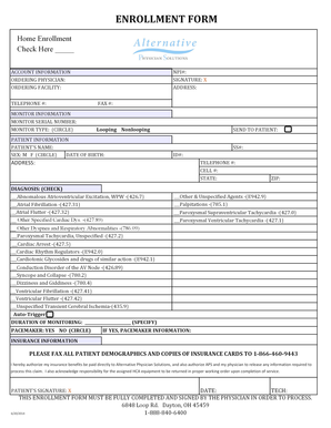 Medical Device Enrollment Form