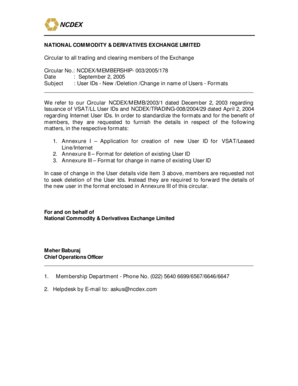 NCDEX User ID Application Form