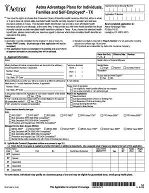 Aetna Advantage Health Insurance Application