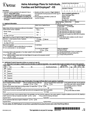 Aetna Advantage Plans Application
