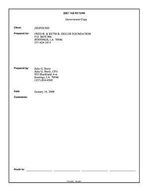 2007 Form 990-PF Return of Private Foundation