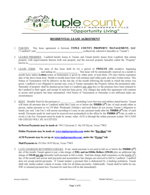 Residential Lease Agreement