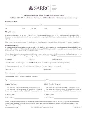 Arizona Individual Tuition Tax Credit Form
