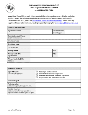 PCF Application Form