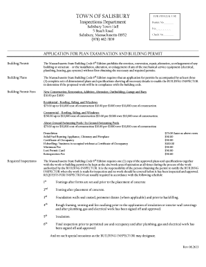 Massachusetts Building Permit Application