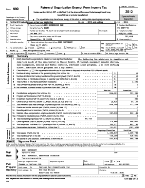 Form 990 Return of Organization Exempt From Income Tax