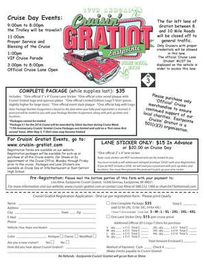 Cruisin' Gratiot Registration Application