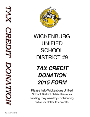 Arizona Tax Credit Donation Form 2015