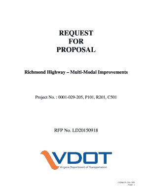 REQUEST FOR PROPOSAL - Virginia Department of Transportation - vdot virginia