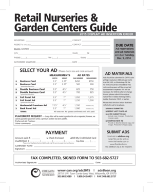 2015 Display Ad Insertion Order