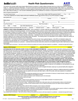 Health Risk Assessment Consent Form