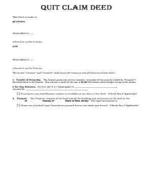 Quit Claim Deed
