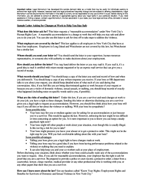 Sample Letter Asking for Changes at Work to Help You Stay Safe