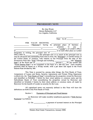 Promissory Note Agreement