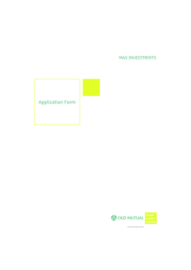 Old Mutual Investment Application Form