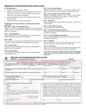 Missouri Voter Registration Application