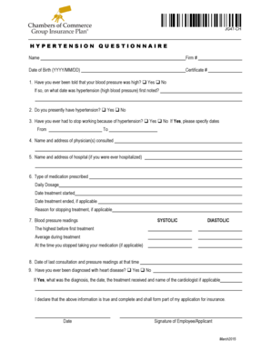 Hypertension Questionnaire