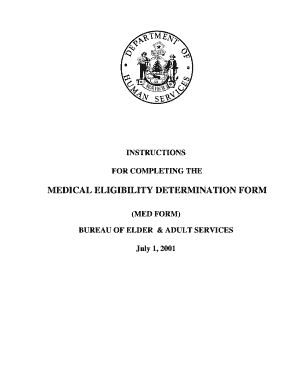 Medical Eligibility Determination Form