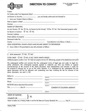 Trustee's Deed Direction