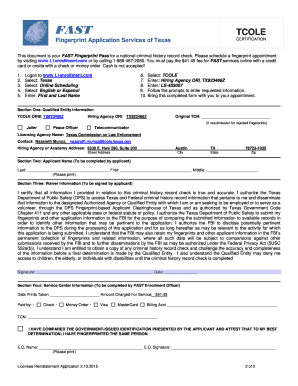 Texas Licensee Reinstatement Application