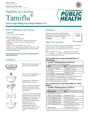Illinois Tamiflu Liquid Dosage Instructions