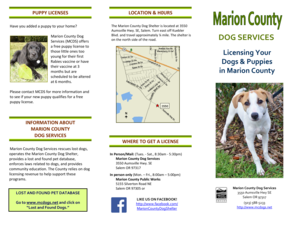 Marion County Dog License Application