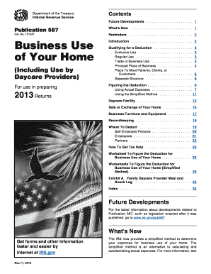 IRS Publication 587 Business Use of Home