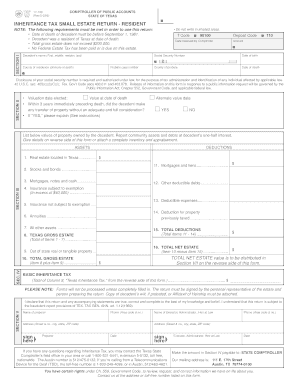Texas Inheritance Tax Small Estate Return