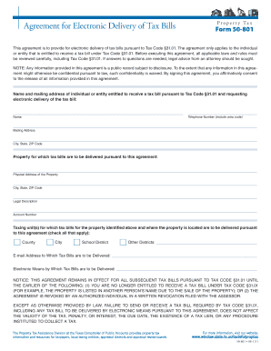Texas Property Tax Electronic Delivery Agreement