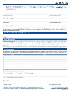 Texas Property Tax Form 50-148