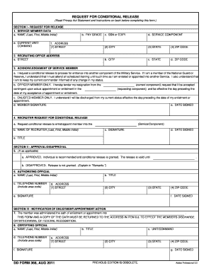 Request for Conditional Release