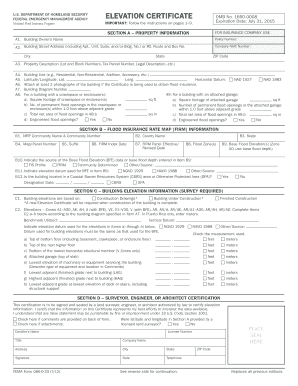 FEMA Elevation Certificate