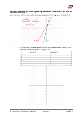 Simultaneous Equations Worksheet