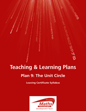 Unit circle filled out - teaching and learning plan projectmaths